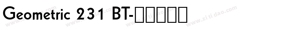 Geometric 231 BT字体转换